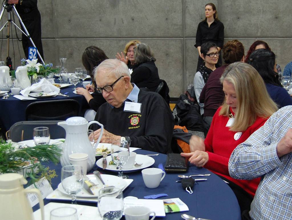 Former MIYFS Foundation Breakfast honorary co-chair Dean Quigley supports the cause at this year&rsquo;s event. Katie Metzger/staff photo