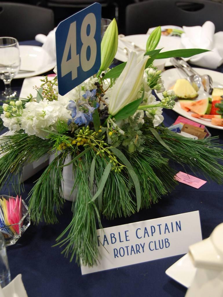Sales of the centerpieces at the breakfast, designed by Lollie Fleur, benefitted MIYFS. Katie Metzger/staff photo