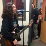 Leah Raissis performs an original song in the live music lounge. Katie Metzger/staff photo