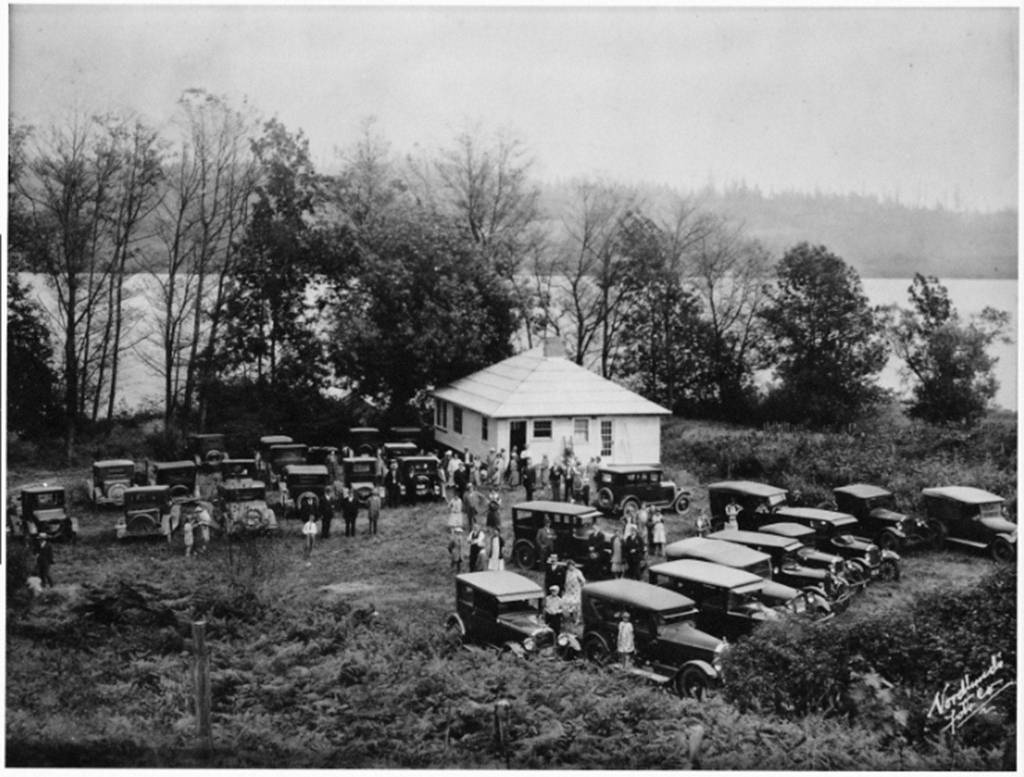 A historic photo of the original Engstrom home. Courtesy photo