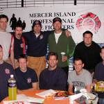 Mercer Island firefighters, including Battalion Chief Stephen Mair, Lieutenant Curt Groscost, Lieutenant Barry Collier, Larry Jorgensen, Mike Peters, Kent Bastrom, Matt Kennedy and Trever Kissel are participating in the Scott Firefighter Stairclimb on March 12. Photo courtesy of MIFD