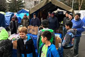 Island Park students visit Tent City 3