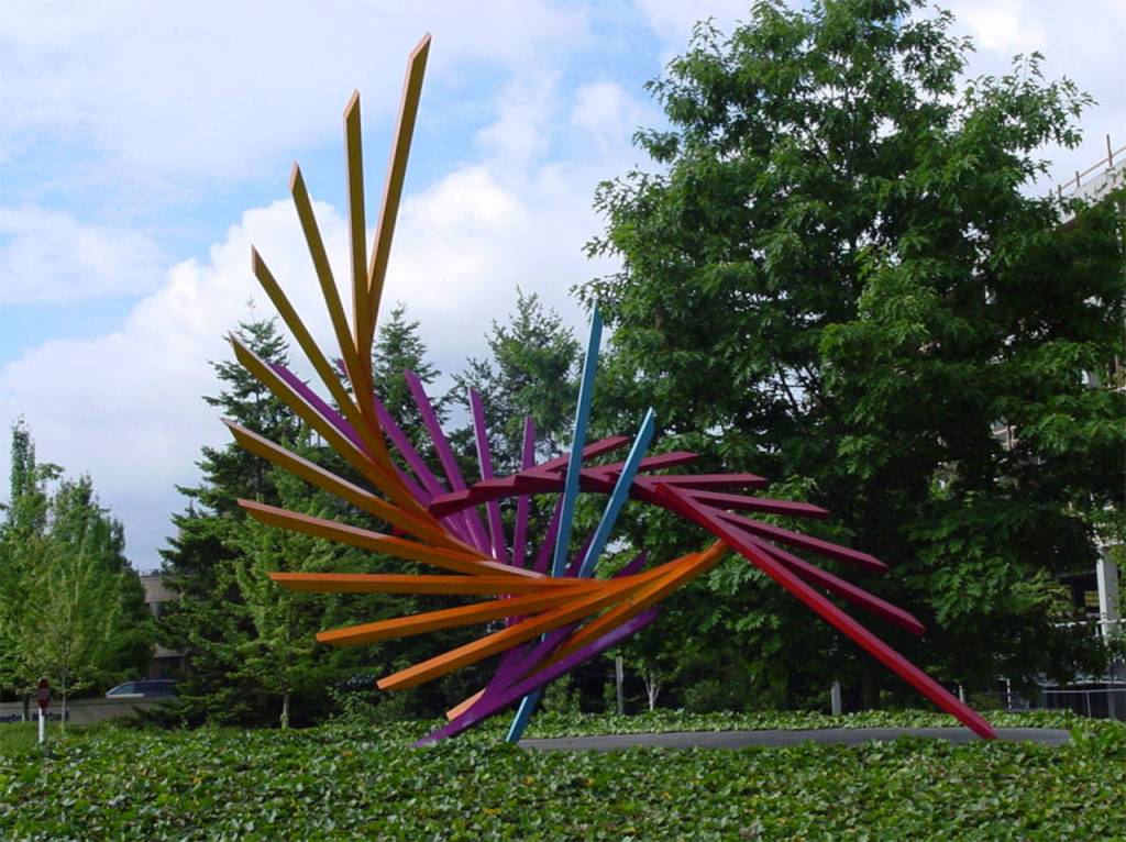 The Parks and Recreation Department works closely with the Arts Council on projects like the I-90 Outdoor Sculpture Gallery, recently renamed in honor of Greta Hackett. The Mercer Island City Council is exploring elevating the status of the arts in the community via a name change for the department. Hackett helped with the fundraising for the &ldquo;Primavera&rdquo; sculpture (pictured), which anchors the outdoor gallery. Photo courtesy of the Arts Council