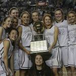 Photo courtesy of Don Borin/Stop Action Photography                                The Mercer Island Islanders pose with the trophy following the game.