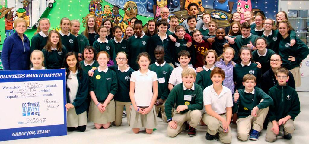 St. Monica Middle School students. Photo courtesy of Krista Pittiglio