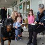 The Hay family gets books signed by Alexandra Day on April 14. Katie Metzger/staff photo