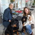 Susan Fondren poses with her dogs, Sampson and Harley, and the author and inspiration of the &ldquo;Good Dog Carl&rdquo; book series. Katie Metzger/staff photo