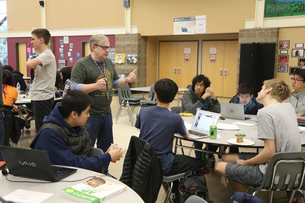 More than 100 students on 41 teams competed in the first TeamsCode contest. Photo via teamscode.com