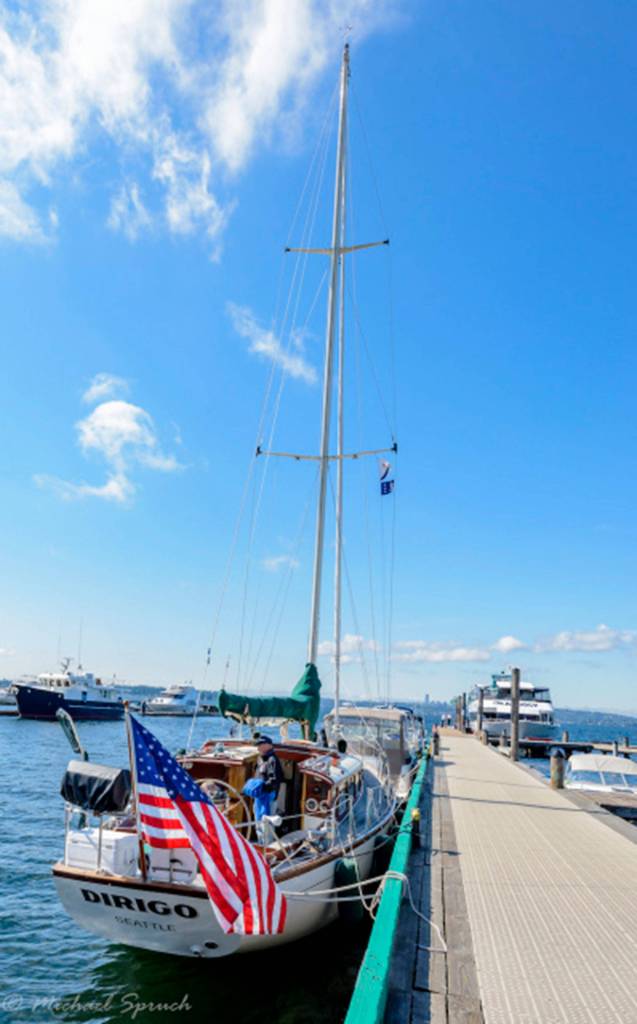 The nonprofit&rsquo;s boat,&rdquo;Dirigo,&rdquo; is a classic 1963 Kettenburg 50. Photo courtesy of Gratitude Sailing