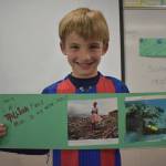 Island Park students created Earth Day artworks about the problems of pollution and plastics in the world&rsquo;s oceans. Photo courtesy of Craig Degginger/Mercer Island School District