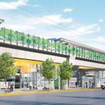 The north entry for the planned South Bellevue station, which will include bus and paratransit transfer facilities and a 1,500-stall parking garage. The current South Bellevue Park and Ride will close May 30. Image courtesy of Sound Transit