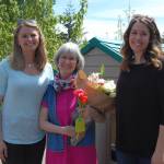 MIPA Co-VPs of Preschool Jessica Apodaca and Amanda Colburn present Kathy Morey with the Exceptional Educator award. Katie Metzger/staff photo