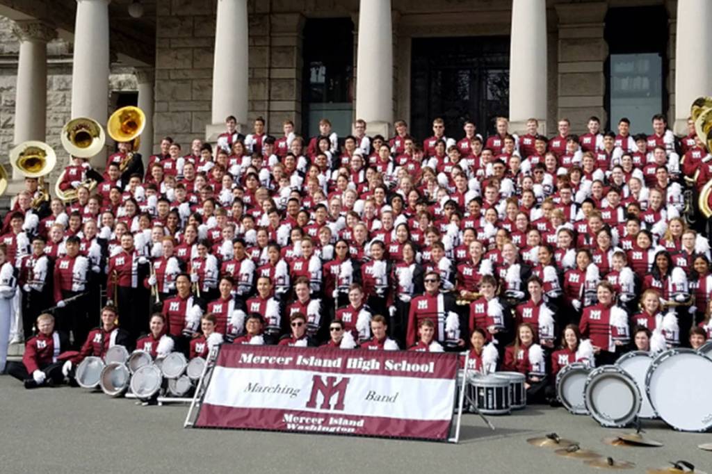 Mercer Island High School band performs at Victoria Day Parade