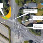 This graphic shows the changes to the North Mercer Way/76th Avenue on-ramp (which can be accessed by SOVs). Image courtesy of Sound Transit