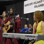Marine Huang, Unica Le, Ria Raychaudhuri and Sophie Tan perform &ldquo;Rivers and Roads&rdquo; at MIHS graduation. Katie Metzger/staff photo
