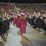 MIHS students walking into KeyArena for graduation are greeted by their teachers. Katie Metzger/staff photo