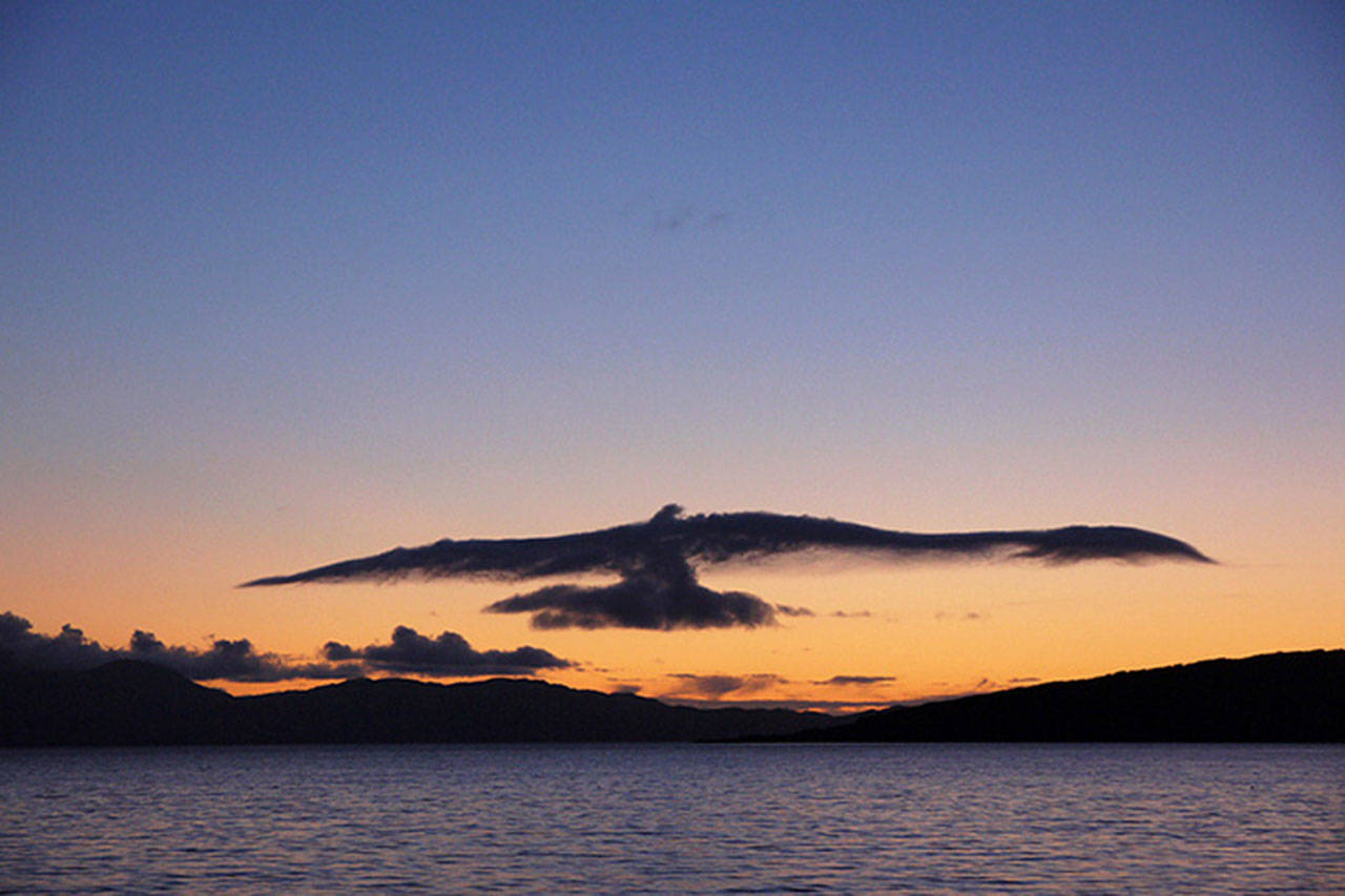 Mercer Island resident Bruce Duncan captured this photo of an interesting cloud formation. &ldquo;We look out toward Renton airport from our lake home on Avalon Drive and woke up with this view,&rdquo; Duncan said. &ldquo;I ran upstairs for my camera and shot it from our desk.&rdquo; Submit your photos of amazing, people, places and things around the Island to editor@cmg-northwest2.go-vip.net/mi-reporter for the Reporter&rsquo;s &ldquo;Eye on MI&rdquo; feature. Photo courtesy of Bruce and Betty Duncan