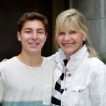 Judy Tassone (Steve Newman&rsquo;s sister), right, congratulates Mitchell Meade, left, after he was the recipient of the Steve Newman Spirit Award. Photo courtesy of Nancy and Stephen Meade