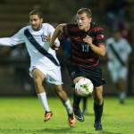 Islander Jordan Morris led Stanford to its first NCAA championship in 2015, then won an MLS Cup and a Gold Cup. Photo courtesy of Jim Shorin/StanfordPhoto.com