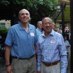 Mayor Bruce Bassett and Councilmember Benson Wong show their support for the market. Katie Metzger/staff photo