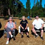 The solar eclipse wows a group of onlookers at Luther Burbank Park on Monday morning. Photo courtesy of Diane Mortenson/Mercer Island Parks and Recreation