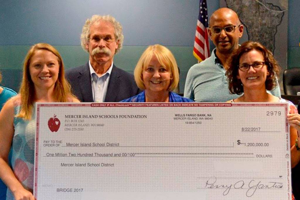 Mercer Island Schools Foundation presents $1.2 million check to district