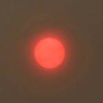 A hazy red sun this morning was caused by wildfires. Andy Nystrom/Redmond Reporter