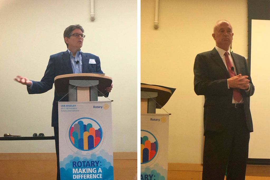 Sheriff candidates debate discipline, management at Mercer Island Rotary