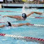 Photo courtesy of Lowell Williams                                The Mercer Island Islanders girls swim team cruised to a 149-37 victory against the Juanita Rebels on Sept. 12. Mercer Island athletes capturing first place in their respective events consisted of Sophia McGuffin (1-meter dive), Alexandra Williams (200 medley relay, 400 free relay), Grace Olsen (200 medley relay, 500 yard free), Hailey Vandenbosch (200 medley relay, 100 breaststroke, 200 intermediate), Ellie Williams (200 medley relay, 200 free relay), Julia Williamson (100 Fly, 200 free, 200 free relay, 400 free relay), Kaitlyn Williamson (100 back), Annie Pearse (100 free, 200 free relay, 400 free relay), Elizabeth Bailey (50 free, 200 free relay) and Chloe Mark (400 free relay).