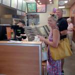 Customers get ready to &ldquo;eat fresh&rdquo; on a recent afternoon at a Subway that recently opened on Mercer Island at 7679 SE 27th St. Photo courtesy of Lisa Casterella