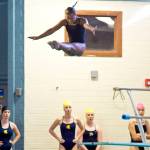 Photo courtesy of Tony Johnson/Tony Johnson Photography                                Mercer Island sophomore diver Sophia McGuffin (pictured) competes in a meet against the Bainbridge Island Spartans on Oct. 3.