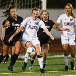 Photo courtesy of Rick Edelman/Rick Edelman Photography                                The Mercer Island Islanders girls soccer team captured a 2-0 win against the Interlake Saints on Oct. 17. The Islanders have an overall record of 10-1-1 and are in first place in the KingCo 3A/2A division. Liberty is in second place with a record of 9-2-1. Mercer Island player Kendall Riley (pictured) gains control of the ball in a game against the Sammamish Totems on Oct. 10. Mercer Island will host the Redmond Mustangs in their final regular season home game of the 2017 season at 7:30 p.m. on Oct. 24 at Mercer Island High School.