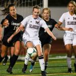 Photo courtesy of Rick Edelman/Rick Edelman Photography                                The Mercer Island Islanders girls soccer team captured a 2-0 win against the Interlake Saints on Oct. 17. The Islanders have an overall record of 10-1-1 and are in first place in the KingCo 3A/2A division. Liberty is in second place with a record of 9-2-1. Mercer Island player Kendall Riley (pictured) gains control of the ball in a game against the Sammamish Totems on Oct. 10. Mercer Island will host the Redmond Mustangs in their final regular season home game of the 2017 season at 7:30 p.m. on Oct. 24 at Mercer Island High School.