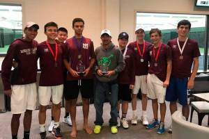 Photo courtesy of Steve Mattox                                The Mercer Island boys tennis team captured the Class 3A KingCo championship on Oct. 10 at Mercer Island High School. The Islanders compiled an overall record of 10-1 during regular season action, including a perfect 7-0 record in KingCo 3A/2A play. In the singles tournament, Christian Anderson captured first place, Chris Elliot nabbed second place and Alex Patel captured fourth place. In the doubles tourney, the duo of Jack Mattox/Kevin Chen finished in second place. The doubles team of Christoph Schmidt-Warneke/Zach Chew earned a third-place finish.