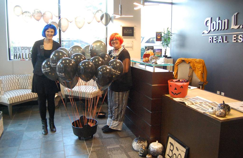Employees at Mercer Island&rsquo;s John L. Scott office show off their Halloween decorations. Katie Metzger/staff photo