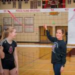 Mercer Island volleyball Booster Club donates new net system