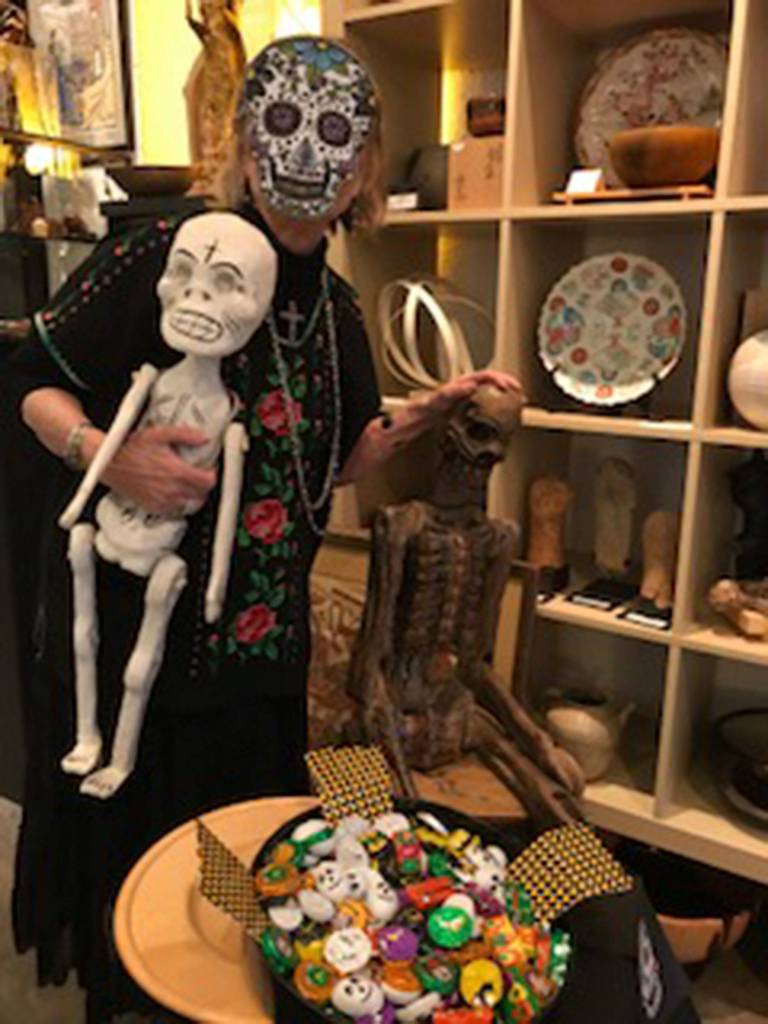 Some &ldquo;ghoulishness&rdquo; at Clarke and Clarke Art and Artifacts on Mercer Island. Photo courtesy of Ginny Clarke