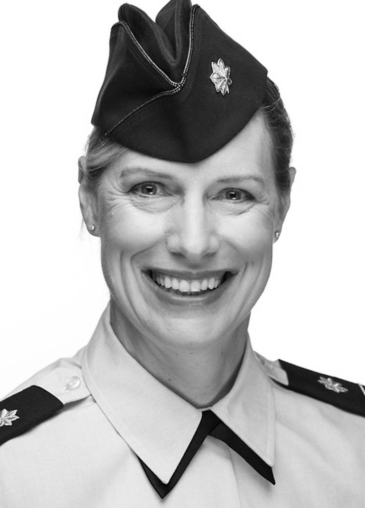 Islander and VFW member Dana Fisk poses for the Veterans Portrait Project. An Air Force Reserve Major, Fisk presently serves as a mobile hospital nurse. Photo courtesy of Stacy Pearsall