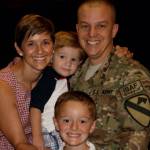 U.S. Army LTC Geoffrey Norman smiles with his wife Stephanie and sons William and Ben. Normans sister, Islander Hilary Benson, said she wishes people knew how incredibly much sacrifice military spouses and children make. Photo courtesy of Hilary Benson