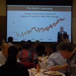 Citizens Climate Lobby volunteer and Islander Jonathan Shakes speaks to the Chamber of Commerce on Nov. 2. Katie Metzger/staff photo