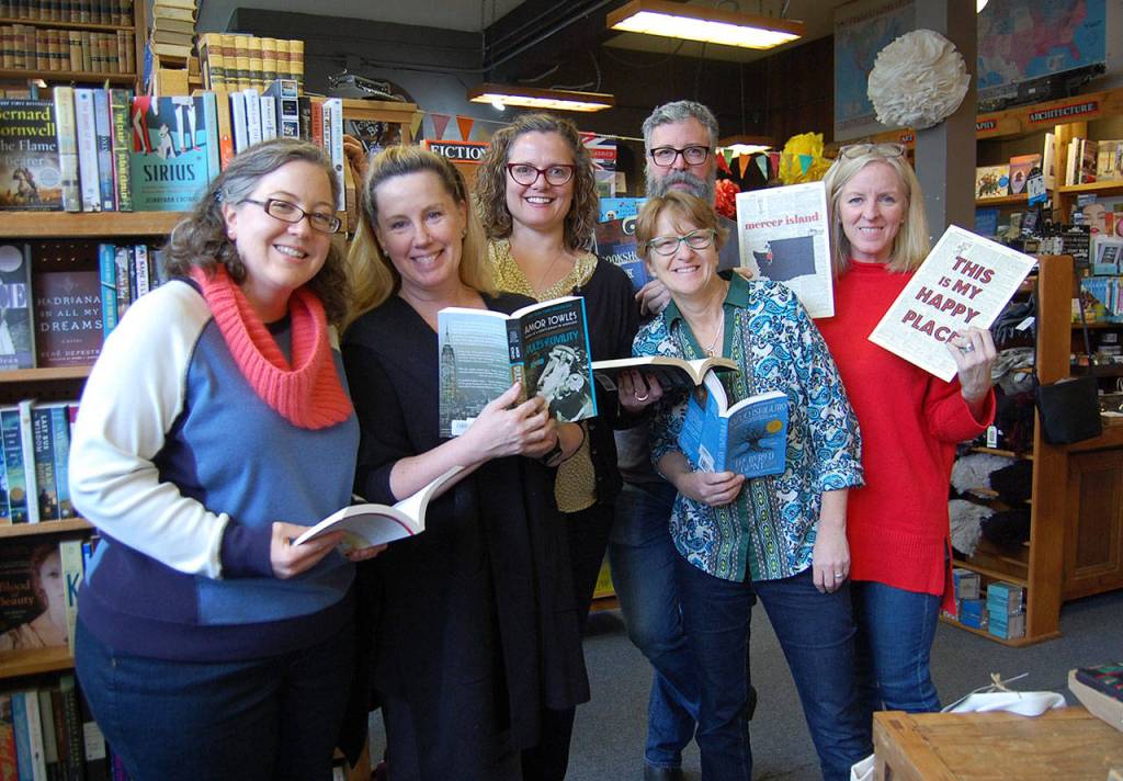 Island Books staff and owner Laurie Raisys (right) celebrated their win in the bookstore category of King 5/Evening Magazines Best of Western Washington contest on Nov. 16. Katie Metzger/staff photo