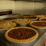 Pies are ready to be served to seniors as the dessert course of the Thanksgiving lunch sponsored by the city of Mercer Island. Katie Metzger/staff photo