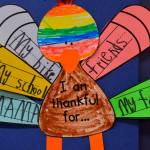 Kindergarten students in Lacey Borgens class at Northwood wrote down what theyre thankful for this Thanksgiving. Photo courtesy of Craig Degginger/Mercer Island School District