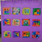 This thankful quilt was made by Trina Shermans second graders at Northwood. Photo courtesy of Craig Degginger/Mercer Island School District