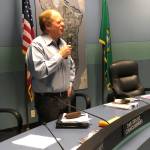 Grausz addresses the crowd at his retirement reception on Dec. 5. Photo courtesy of David DSouza