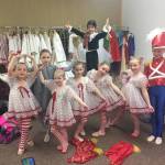 Island Youth Ballet dancers pose backstage in their costumes for Excerpts from the Nutcracker. Photo courtesy of Sharon Perez