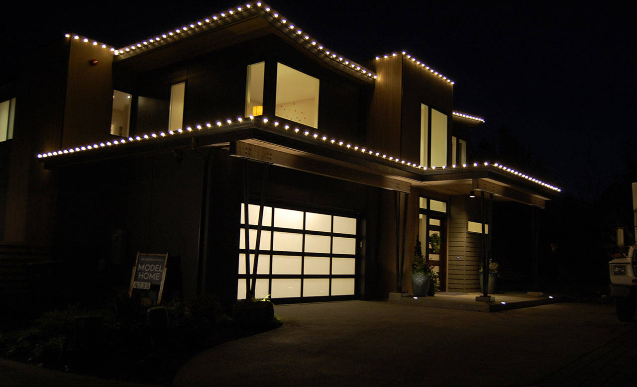 The house on Lot 15 in Summerwell on Mercer Island was open to visitors during the neighborhoods first Holiday Street of Lights. Katie Metzger/staff photo