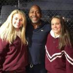 Photo courtesy of Martha Phelps                                The Mercer Island girls gymnastics team earned a 153-141 victory in the first meet of the 2017-18 season against the Interlake Saints on Nov. 30 in Bellevue.                                Islanders freshman Ava Motroni took second place in all-around with a score of 31.750. Motroni also captured first place in beam. Freshman Susie Lepow earned first place in bars, freshman Ally Lavin nabbed second place in bars and junior Mya Levin finished in third place in bars. Sophomore Emery Sampson registered a second-place finish in vault and Levin collected a third-place finish in vault. Mercer Island coach Leonard Lewis and team captains Leah Wootton and Sophia Tiscornia are pictured in the above photo.
