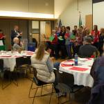 Chamber members applaud after the performance by MIHS drama students. Katie Metzger/staff photo
