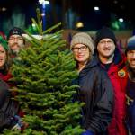 Liana Montague, Tom Montague, Noelle Davenport, Jon Conradt and Ken Urman volunteer at the Mercer Island tree lot, organized this year by Mercer Island Youth and Family Services (MIYFS) and the Lions Club. Conradt and Urman are MIYFS Foundation Board members, and Liana Montague is the MIYFS Mental Health Counselor at Island Park Elementary. Photo courtesy of MIYFS